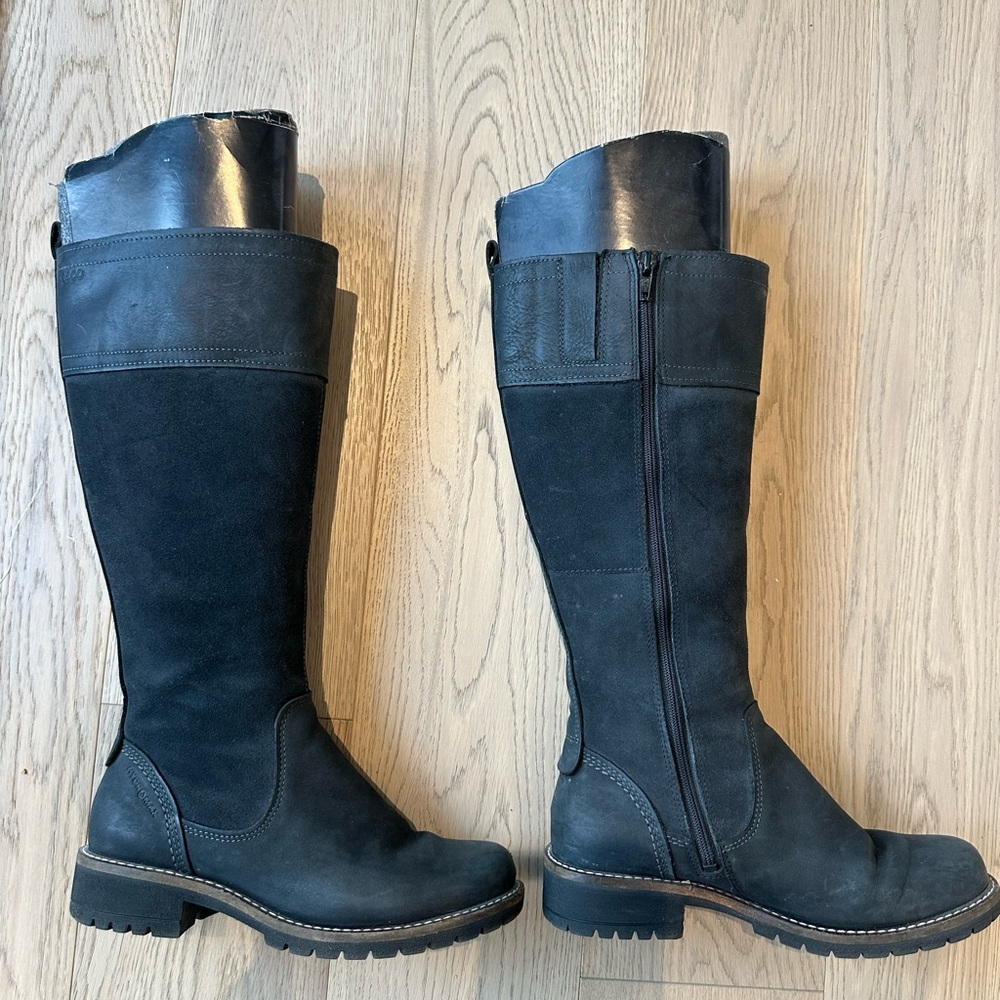 SOLD SOLD SOLD Ecco Girls Black Leather Knee-High Boots